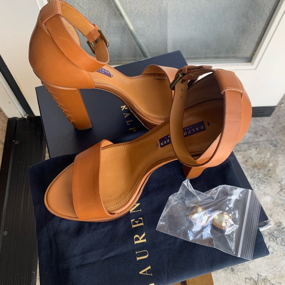 Ralph Lauren Purple Collection Leather Platform